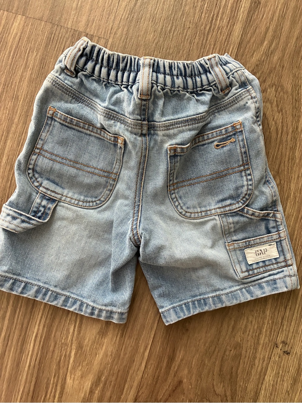 GAP Light Wash Denim Cargo Shorts for Kids